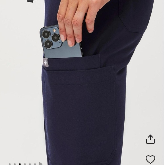 Figs Women's Navy Straight Leg Yola Pants - Picture 5 of 8